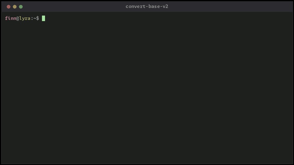 Converting numbers between bases at the command line, then encoding and decoding binary through several text bases.